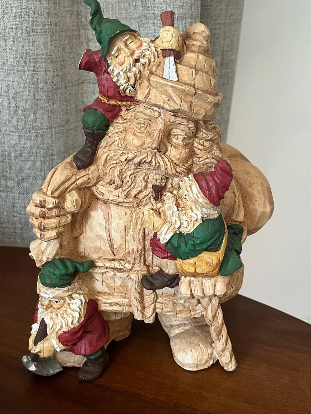 vintage Silvestri carved resin Santa figurine